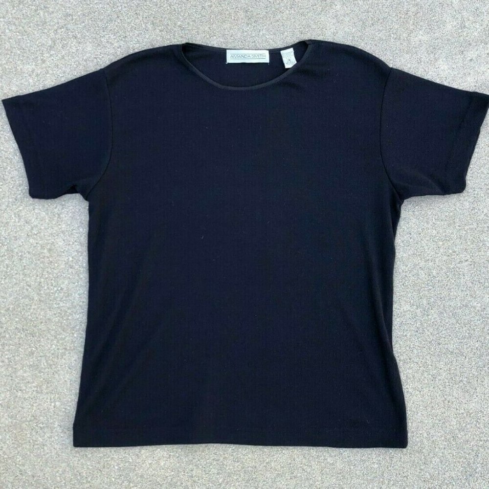 Amanda Smith Women's Vintage Ribbed S/Sleeve Top